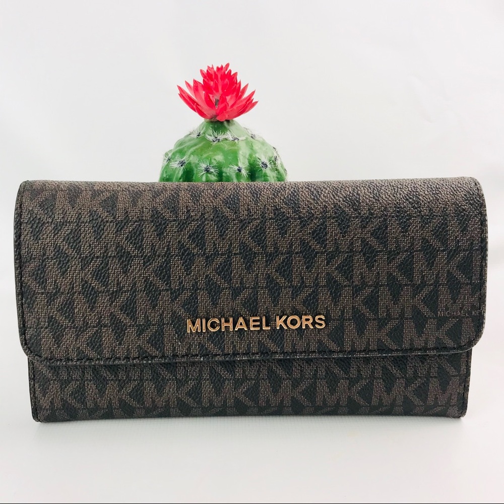 Authentic Michael Kors Jet Set Trifold Long Wallet